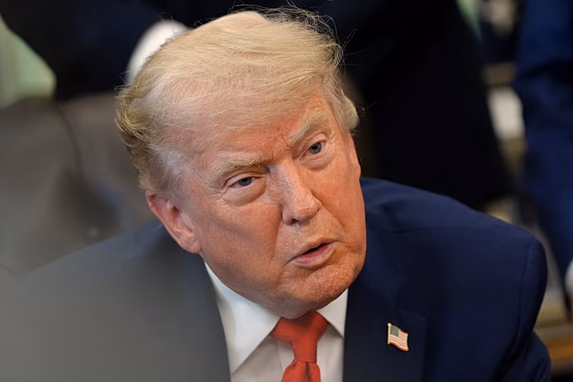 Le président américain Donald Trump s'exprime dans le bureau ovale de la Maison Blanche, le 11 juin 2026.