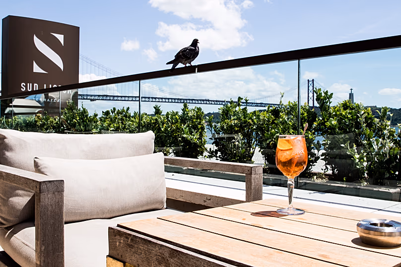 A "spritz" on Sud's terrace: could you ask for a better end to the day?