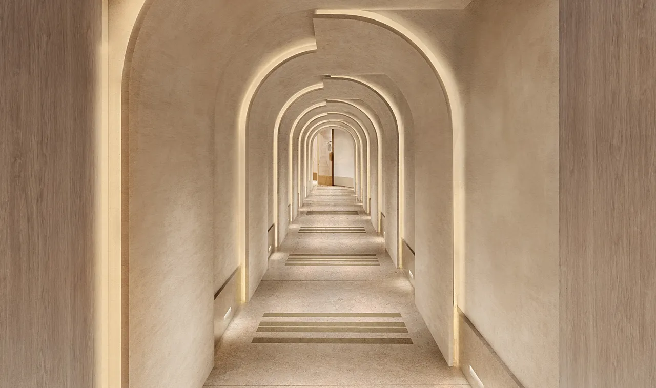 L'entrée du spa de l'hôtel