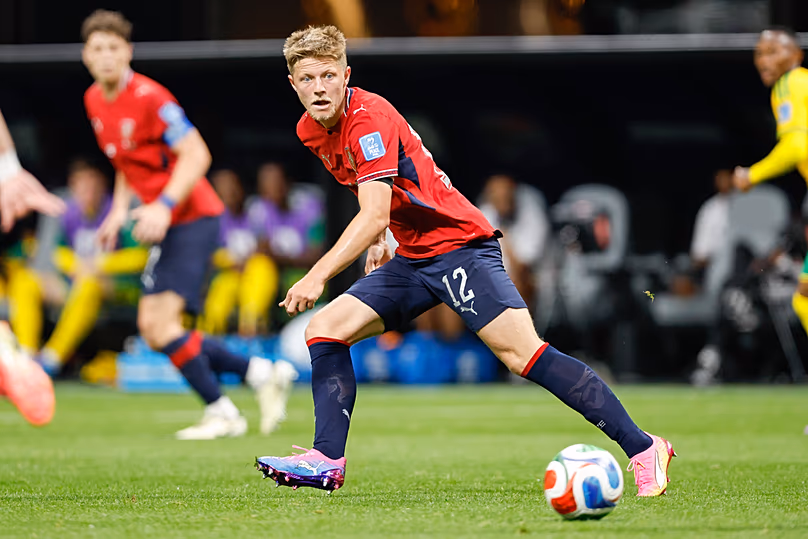 Lukas Cerv de la Tchéquie lors du match du groupe A de la Coupe du monde contre l'Afrique du Sud à Atlanta, le jeudi 18 juin 2026