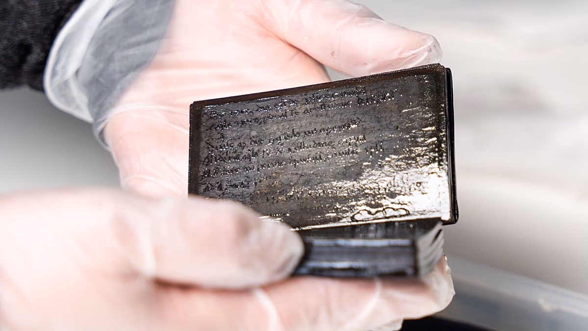 Rare carnet médiéval trouvé dans les latrines de Paderborn
