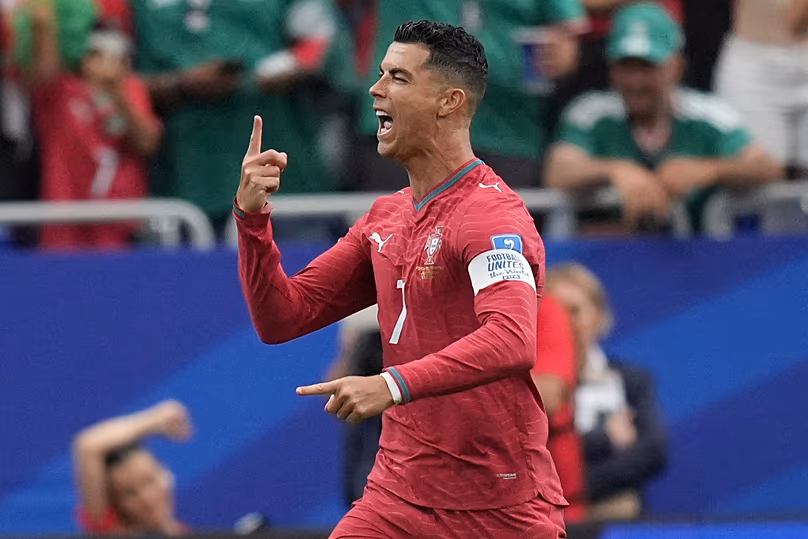 Célébration du but de Ronaldo