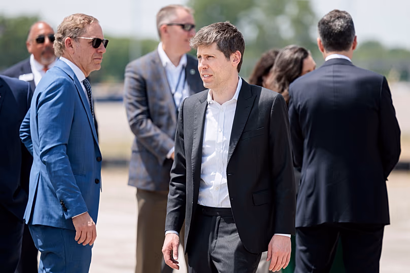 Sam Altman, PDG d'OpenAI, assiste à l'inauguration des travaux du centre de données Barn à Saline Township, Michigan, le 1er juin 2026.