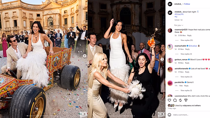 Les photographies de Dua Lipa et Callum Turner qui sont devenues virales en ligne ont été créées à l'origine par l'artiste Rick Dick.