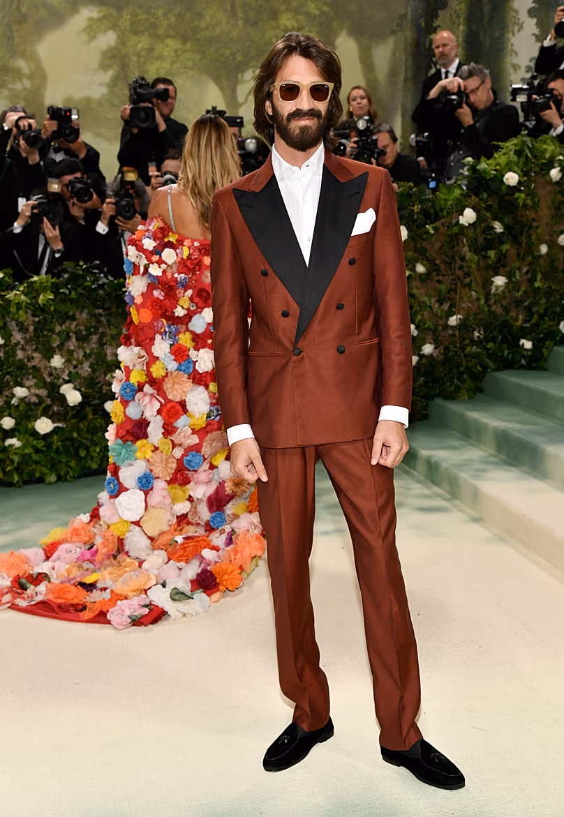 DÉPOSER. Leonardo Maria del Vecchio participe au gala-bénéfice du Costume Institute du Metropolitan Museum of Art à New York, le 6 mai 2024