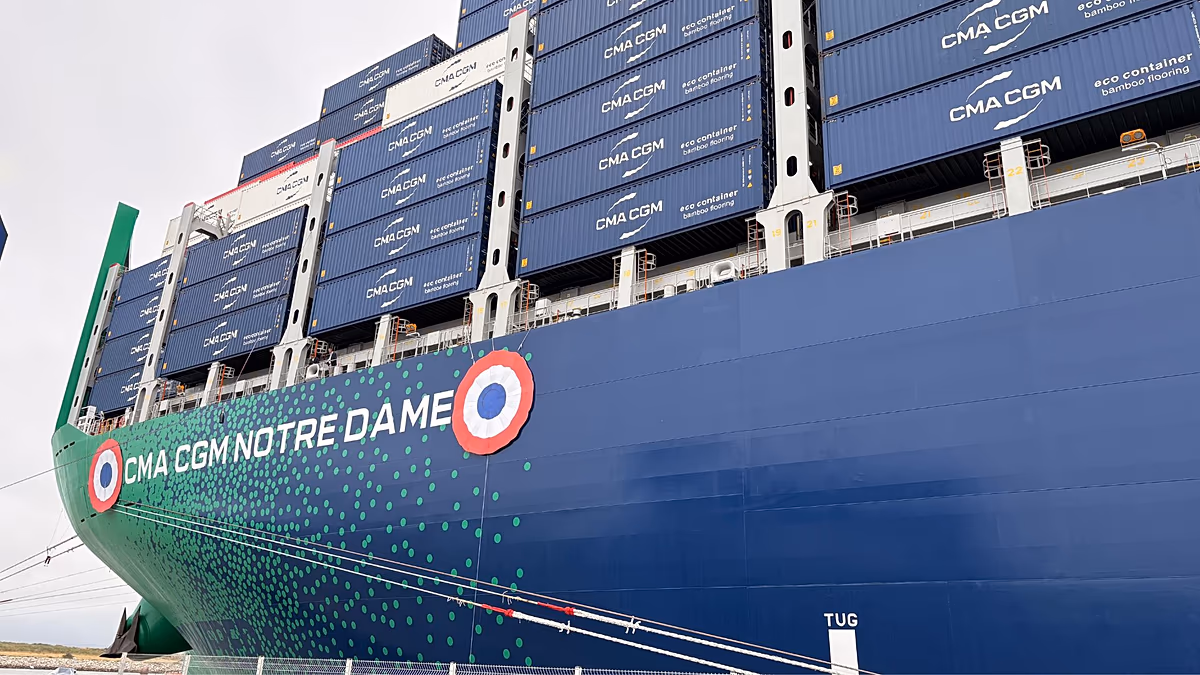 CMA CGM déploie le plus grand porte-conteneurs propulsé au GNL au monde sur la route Asie-Europe