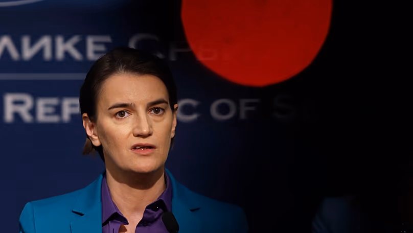 Serbia's former Prime Minister Ana Brnabic speaks in Belgrade, Serbia, Friday, 15 September, 2017.