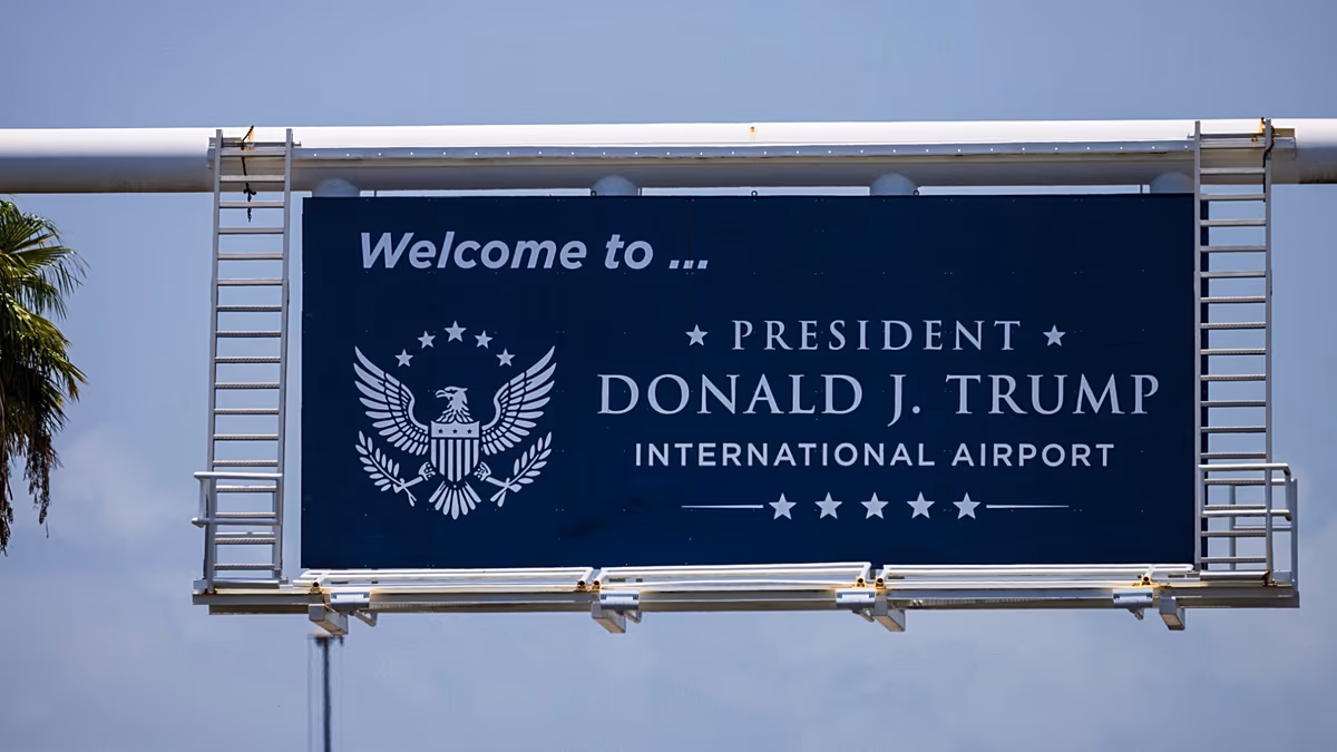 L'aéroport de Palm Beach, dans le sud de la Floride, renommé Président Donald J. Trump International