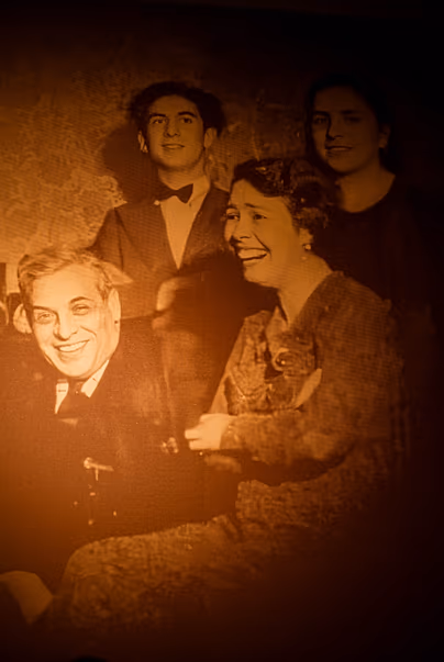 Photograph of Aristides with his family, currently on display at Casa do Passal in Cabanas de Viriato