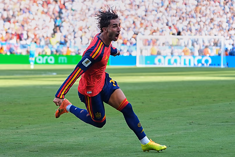 Ferran Torres célèbre son but