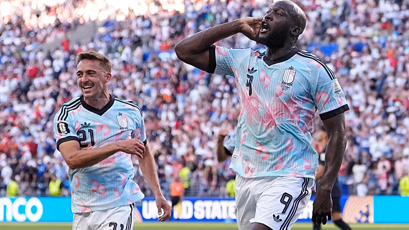 Le Belge Romelu Lukaku célèbre après avoir marqué le quatrième but de son équipe lors des huitièmes de finale de la Coupe du monde contre les États-Unis à Seattle, le lundi 6 juillet 2026.