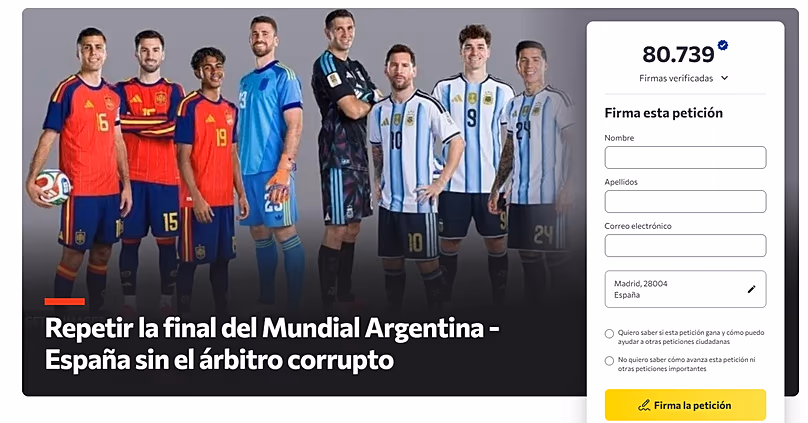 Pétition Change.org pour rejouer la finale de la Coupe du monde