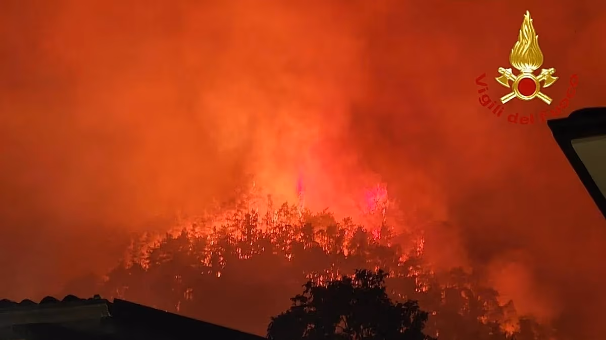 Incendie majeur dans les collines au-dessus du lac de Garde : au moins 200 habitants et touristes évacués