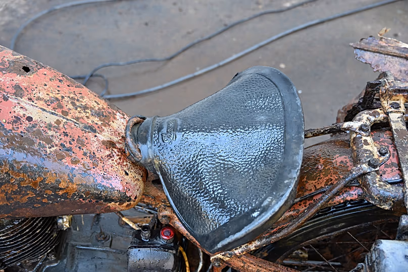 La selle, autrefois en cuir, est étonnamment bien conservée.