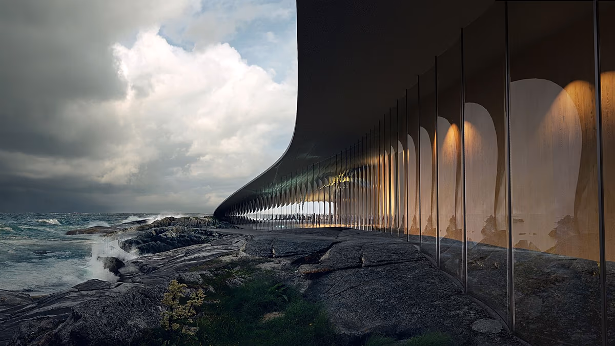Un musée des baleines avec un point de vue sur le toit surplombant la mer ouvrira ses portes dans le nord de la Norvège l'année prochaine