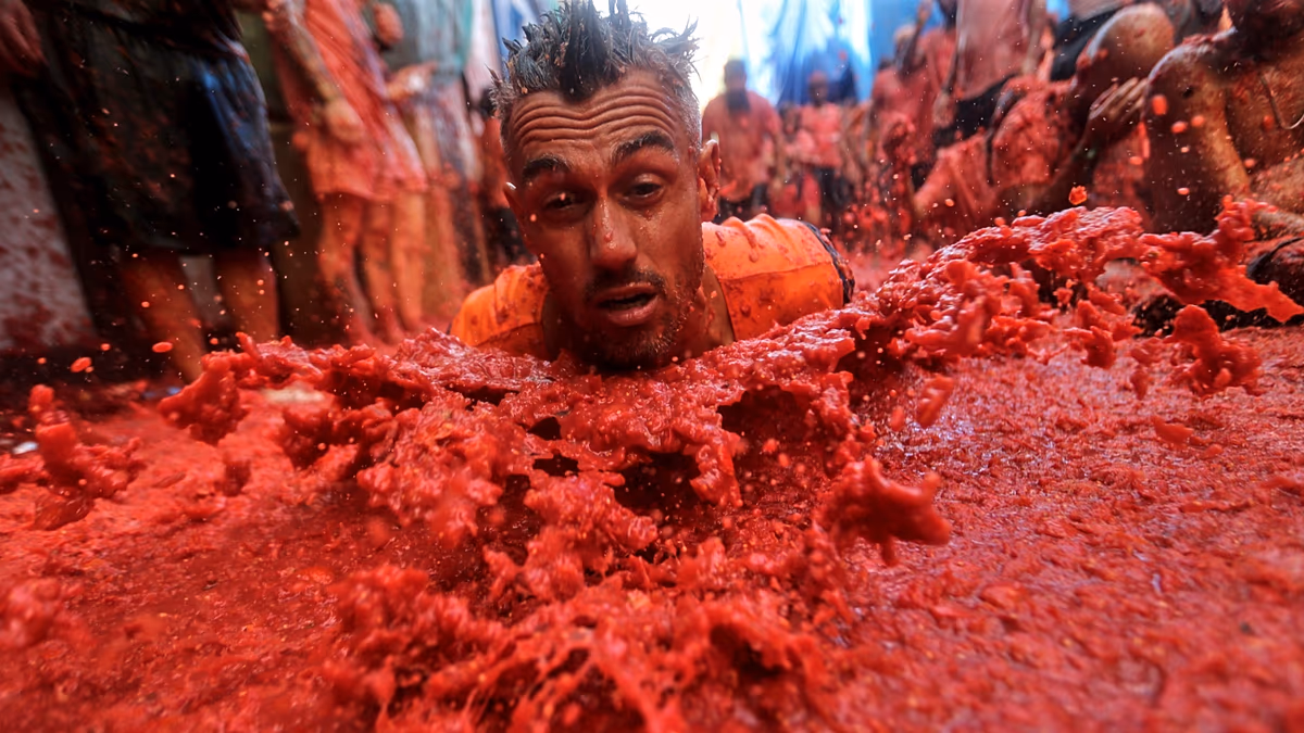 La Tomatina 2026 en images : Le chaos des tomates envahit les rues de Buñol