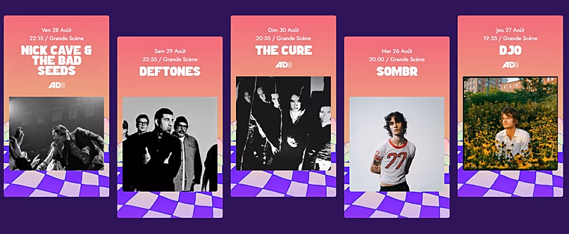 Trois des cinq concerts proposés avec audiodescription (AD) sur le site du festival