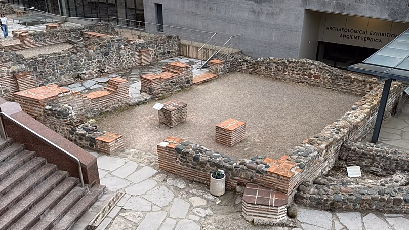Vous trouverez des ruines romaines juste à l'extérieur de la station de métro Serdica