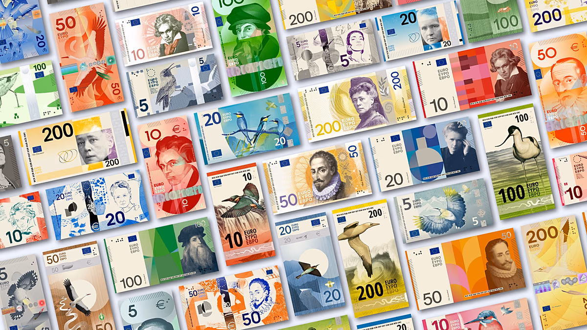 La BCE dévoile de nouveaux modèles de billets de banque avec un message de défi : ne comptez pas encore les retraits d'argent
