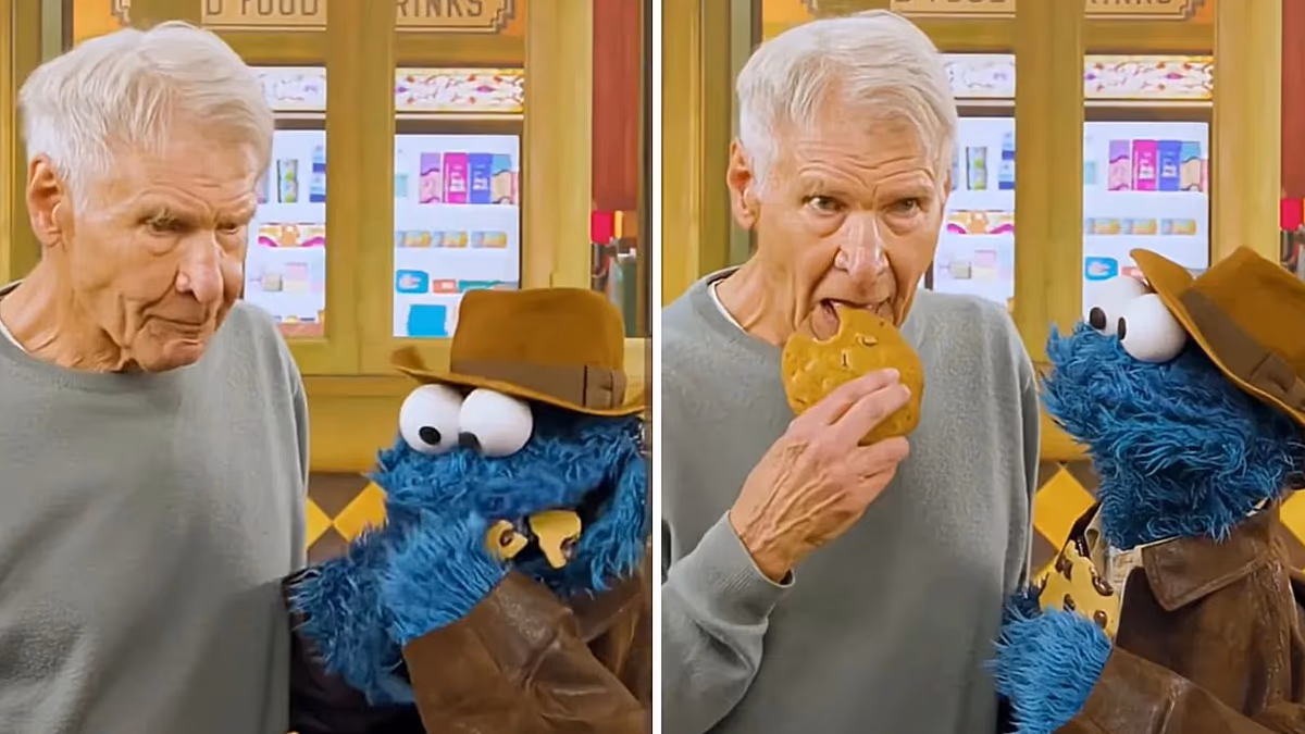 Les Aventuriers du Cookie Jar : Harrison Ford et Cookie Monster brisent Internet