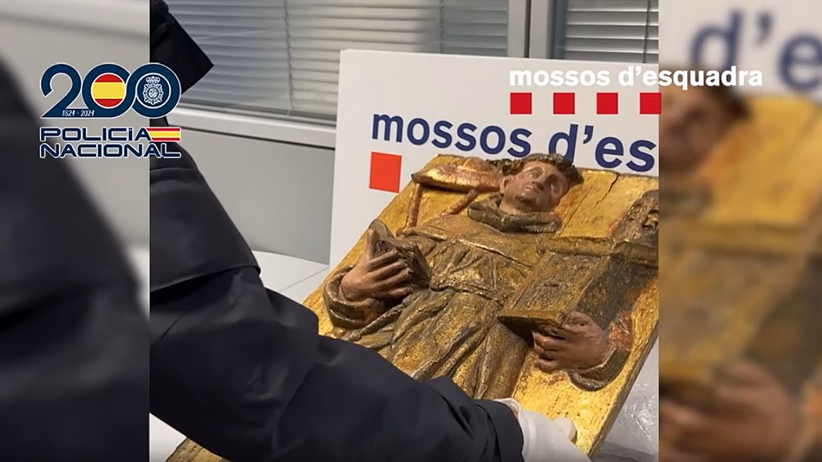 Retable volé récupéré dans un monastère de Navarre fondé par des guerriers