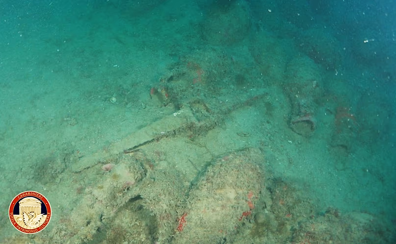 Restes de l'épave romaine retrouvés au large de Mazara del Vallo