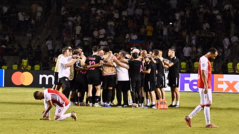 SABAH FC contre Hapoel Beer Sheva FC au stade républicain Tofiq Bahramov, Bakou, Azerbaïdjan