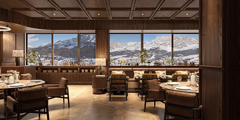 Les vues des Dolomites transparaissent à travers le design de l'hôtel