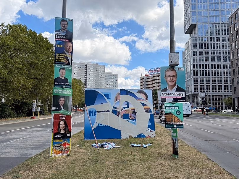 Affiches électorales à Berlin : les affiches de l'AfD sont particulièrement souvent victimes de vandalisme