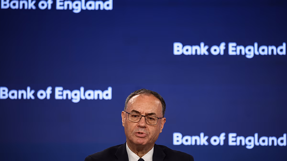 La Banque d'Angleterre maintient ses taux à 3,75 % lors d'un vote partagé par 6 voix contre 3 alors que l'inflation atteint son plus haut niveau depuis cinq mois