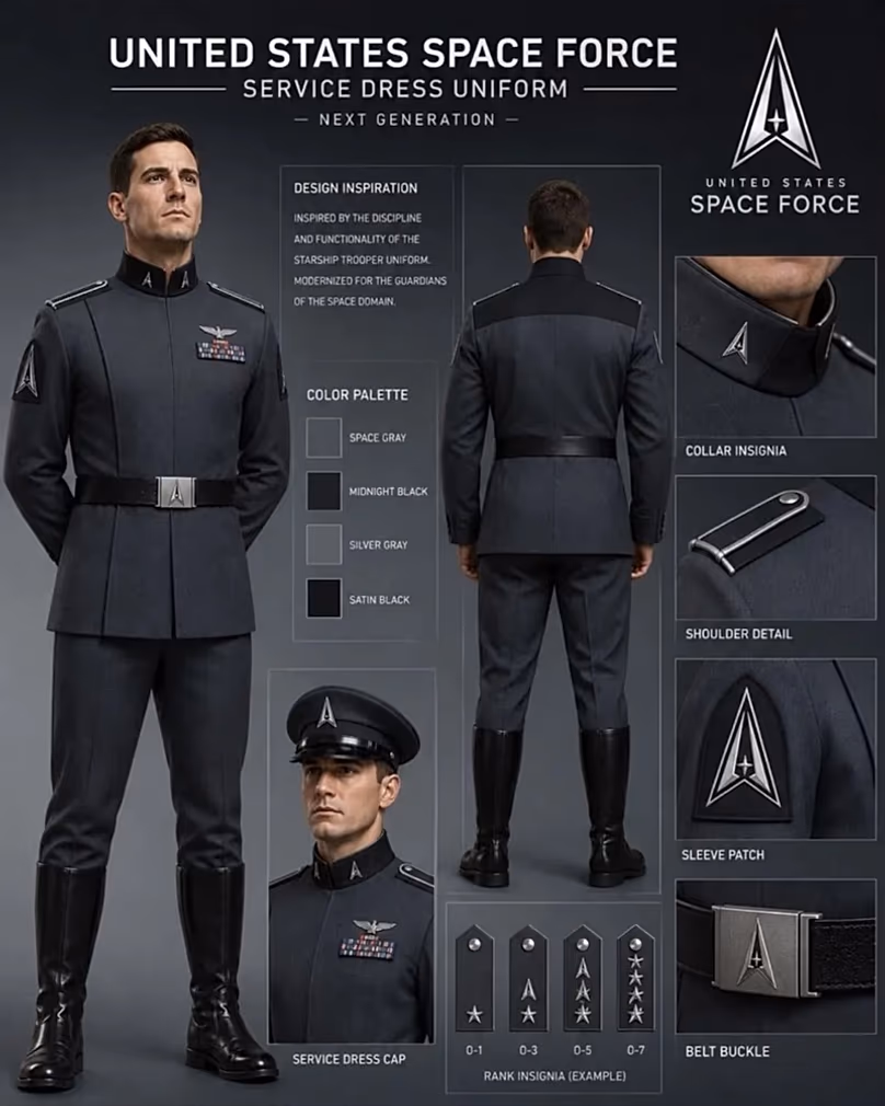 Les nouveaux uniformes de l'US Space Force de Trump