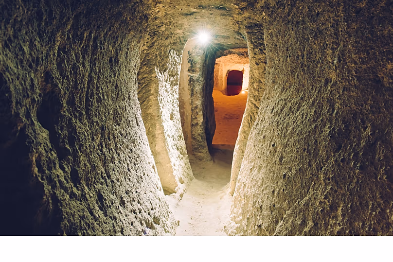 Une ville cachée en Cappadoce.