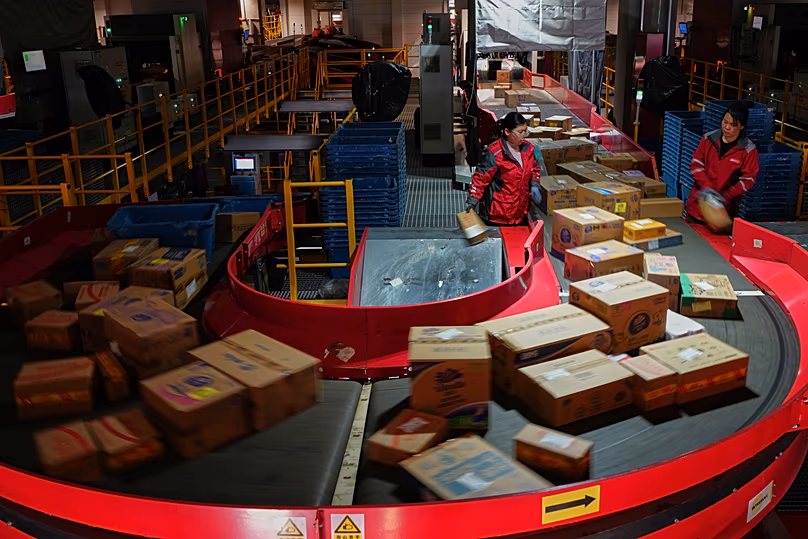 Un centre de tri à Pékin en 2025