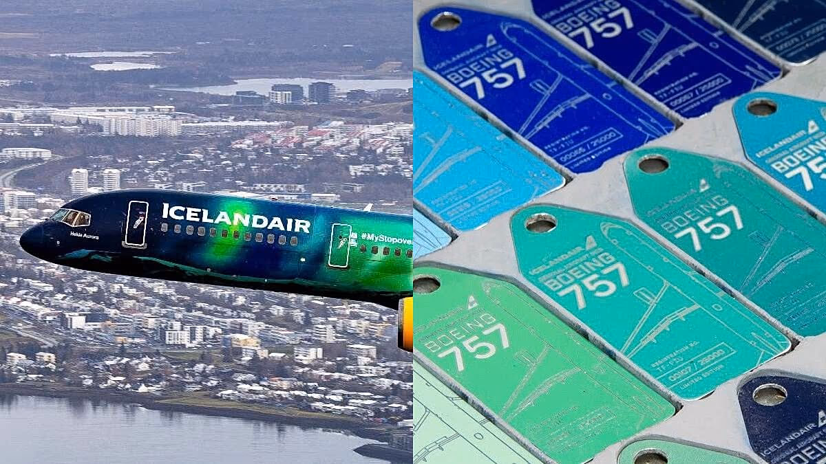 Possédez un morceau de l'histoire de l'aviation : l'avion emblématique Northern Lights d'Icelandair transformé en porte-clés