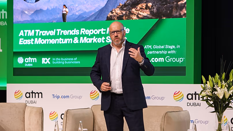 Dave Goodger, directeur général EMEA de l'économie du tourisme, s'exprimant à l'ATM Dubaï