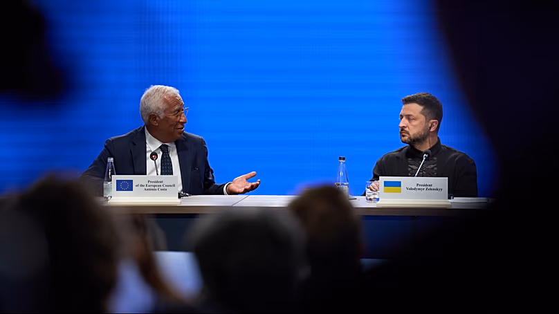 Antonio Costa et Volodymyr Zelenskyy à Kyiv.