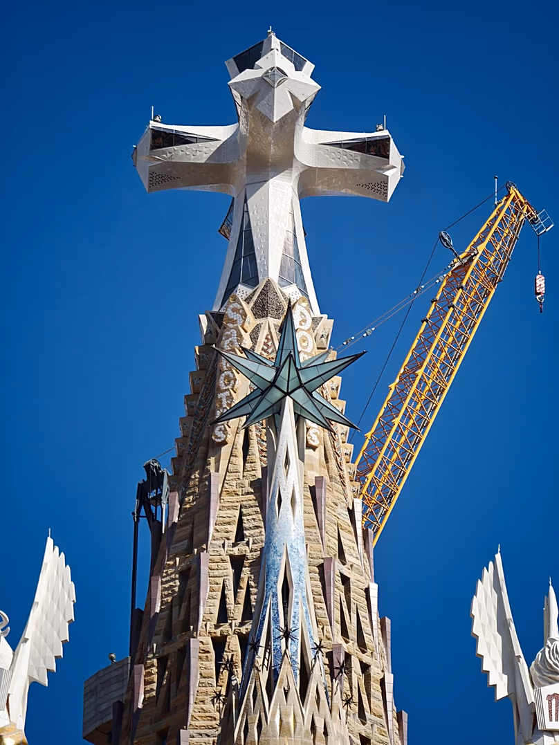 Détail de la Tour de Jésus dans la Sagrada Familia.