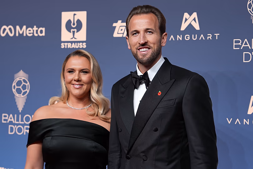 Le footballeur anglais Harry Kane et sa femme Katie.
