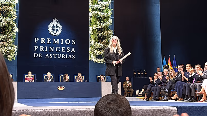 Patti Smith, chanteuse et lauréate du Prix Princesse des Asturies pour les Arts.
