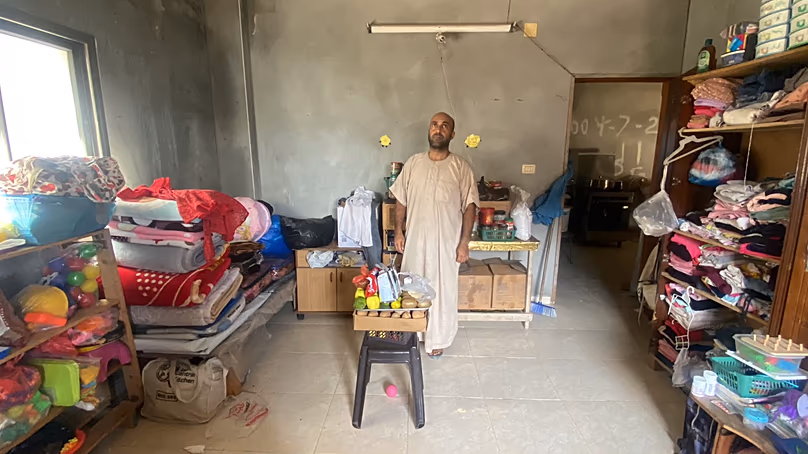 Abdullah Siyam dans sa maison à Al-Mughraqa, à l'ouest de la ville de Gaza