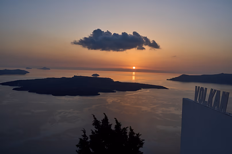 Le célèbre coucher de soleil de Santorin
