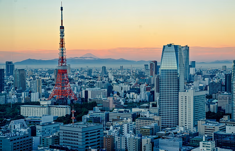 Tokyo avec le Mont Fuji en arrière-plan